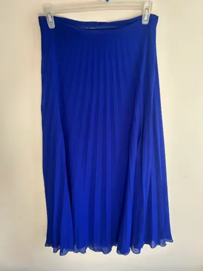 Falda plisada azul elegante - miniatura 1