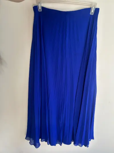 Falda plisada azul elegante - miniatura 2