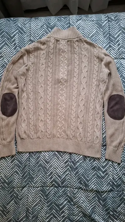 Suéter de lana beige U.S. Polo Assn con botones - miniatura 4