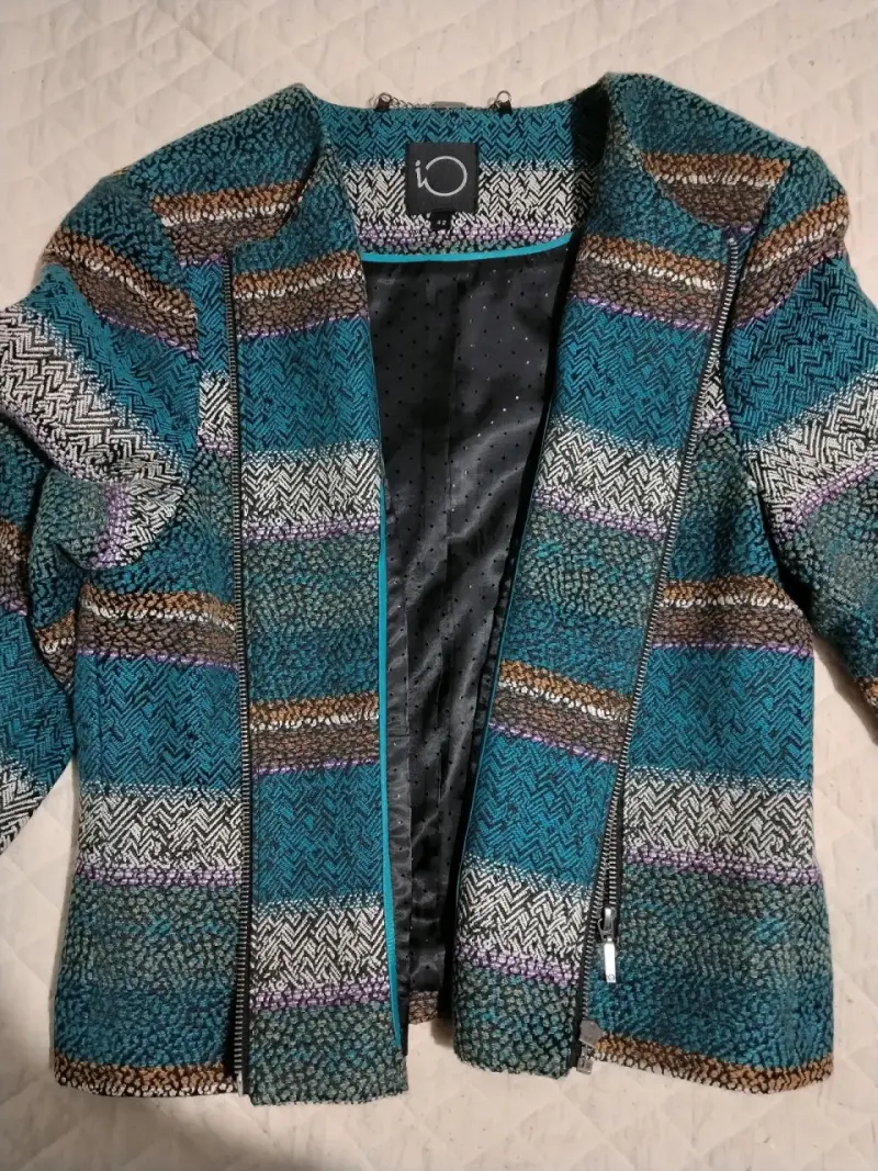Chaqueta de cuero sintético negra para mujer - 4