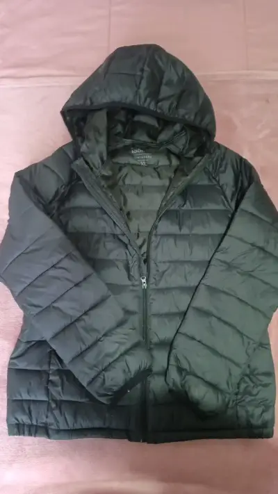 Chaqueta acolchada negra con capucha Issimo XL - miniatura 1