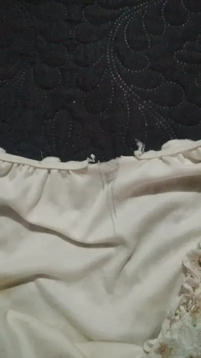 Blusa de encaje floral blanca talla S - miniatura 2