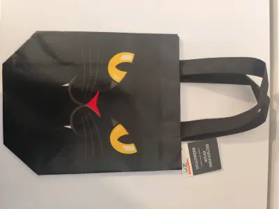 Bolsa de tela de rayas y bolsa de gato de regalo🎁 - miniatura 3