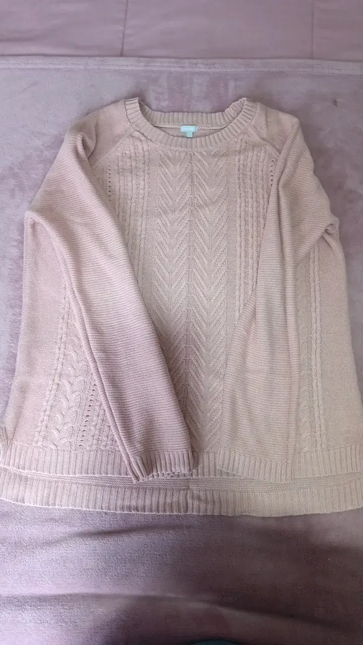 Suéter de punto rosa All Basic talla L - 1