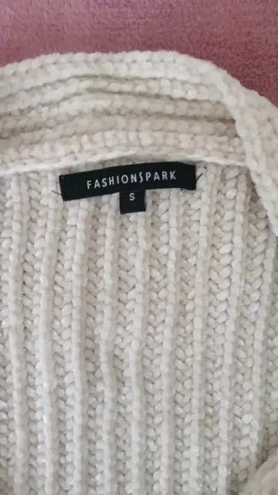 Cardigan de punto beige FashionSpark talla S - miniatura 2
