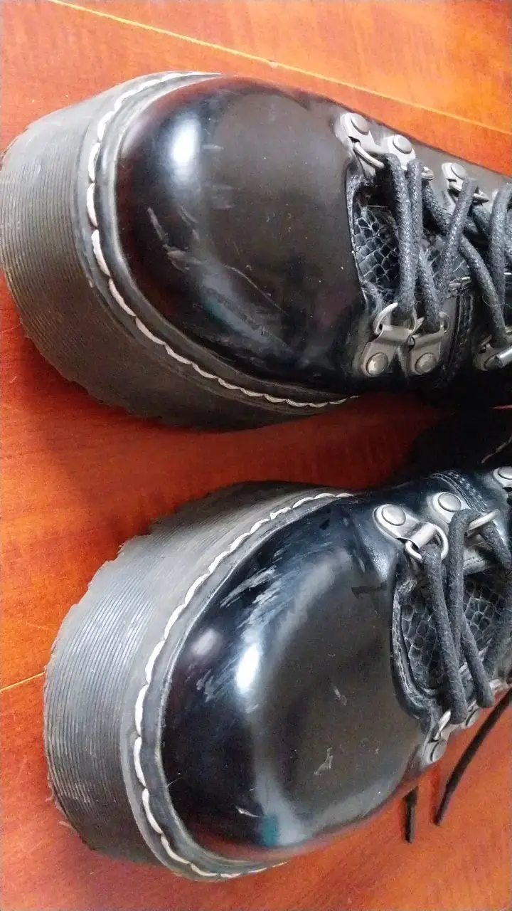 Botines negros de charol con plataforma - 6