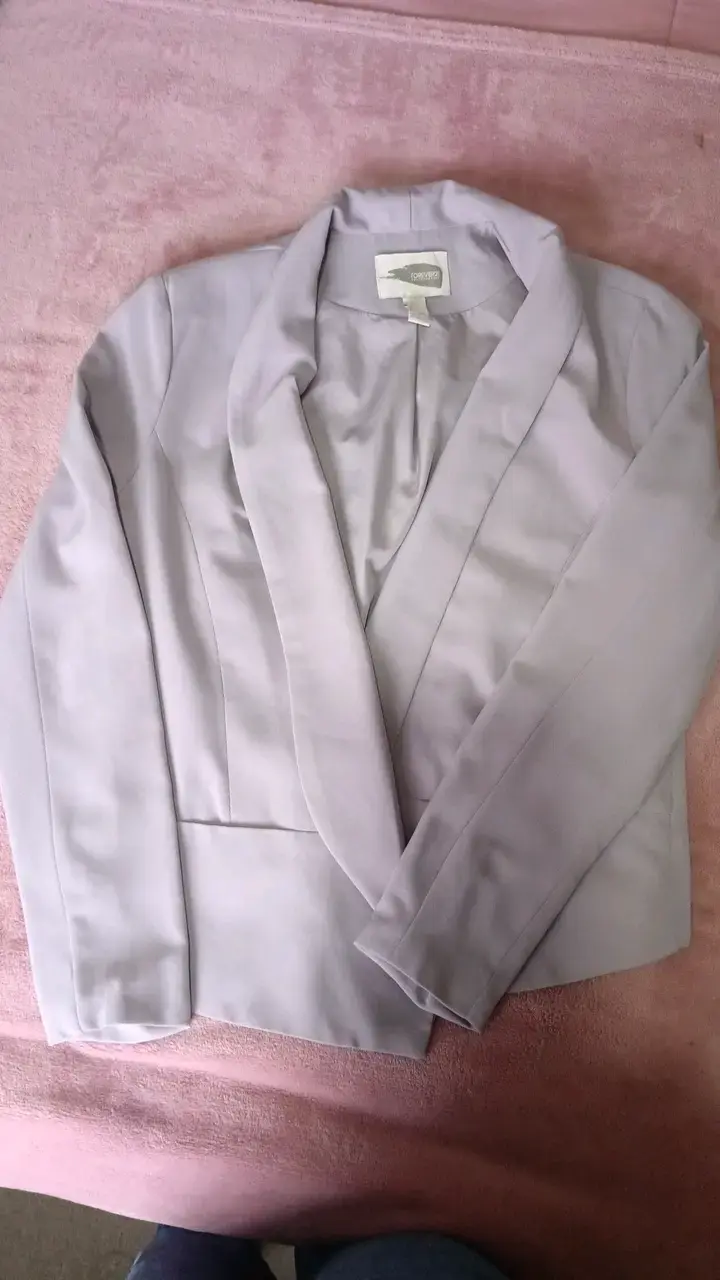 Blazer gris claro Forever 21 para mujer - 1