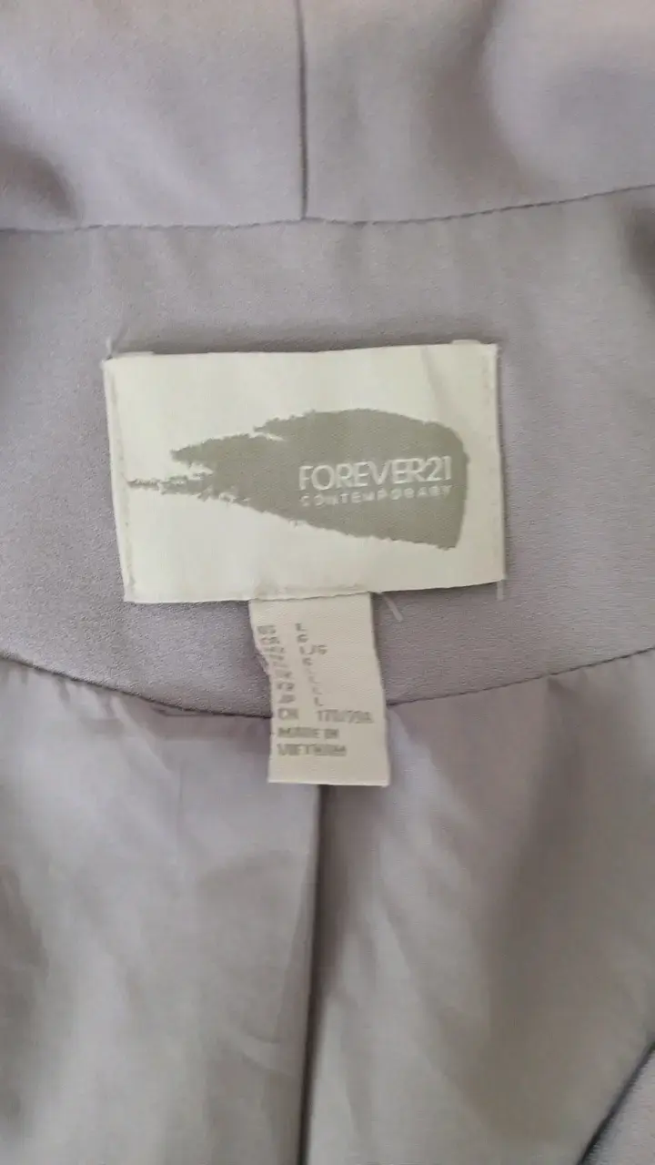 Blazer gris claro Forever 21 para mujer - 2