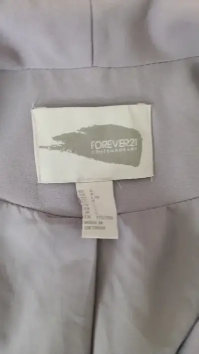 Blazer gris claro Forever 21 para mujer - miniatura 2
