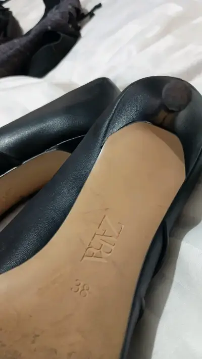 Zapatos de Tacón Negro Talla 38 zara - miniatura 2
