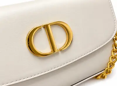 Cartera Dior Montaigne de Cuero Beige - miniatura 2
