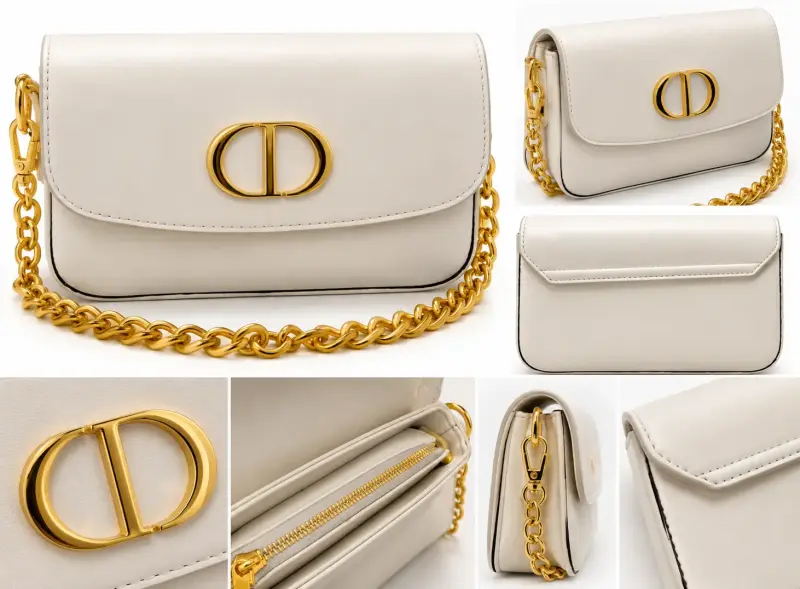 Cartera Dior Montaigne de Cuero Beige - 3