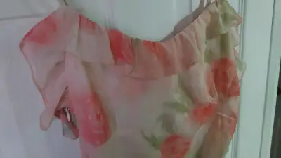 Vestido floral Simple Retro con volantes - miniatura 2