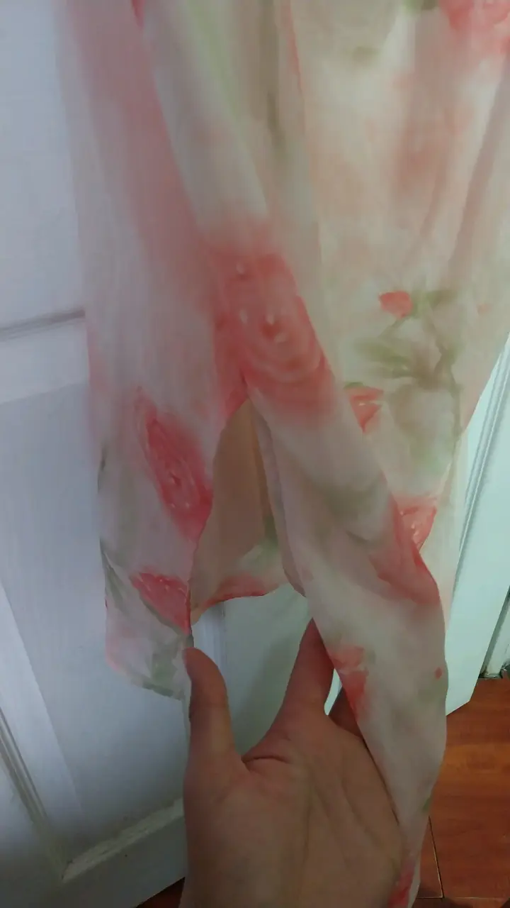 Vestido floral Simple Retro con volantes - 5