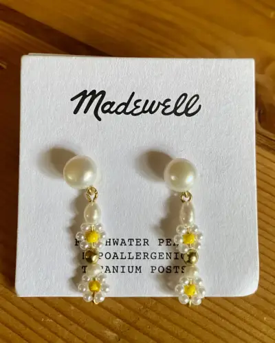 Pendientes de perlas de agua dulce Madewell. - miniatura 1