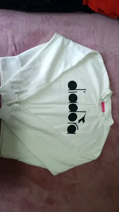 Polerón blanco Diadora talla L - miniatura 1
