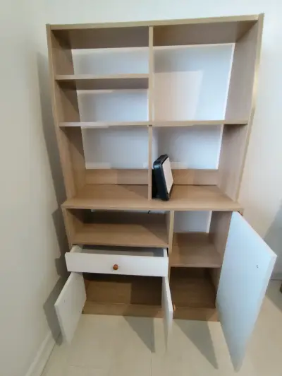 Estantería de madera con puertas y cajones - miniatura 5