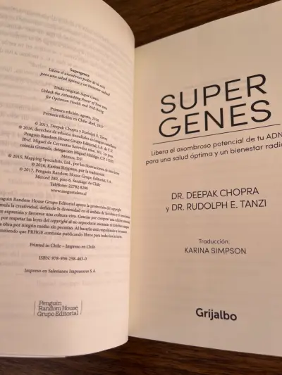 Libro 'Super Genes' de Deepak Chopra y R. Tanzi - miniatura 3