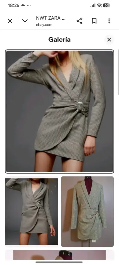 Vestido Blazer Zara con Hebilla Joya (Pata de Gall - miniatura 2