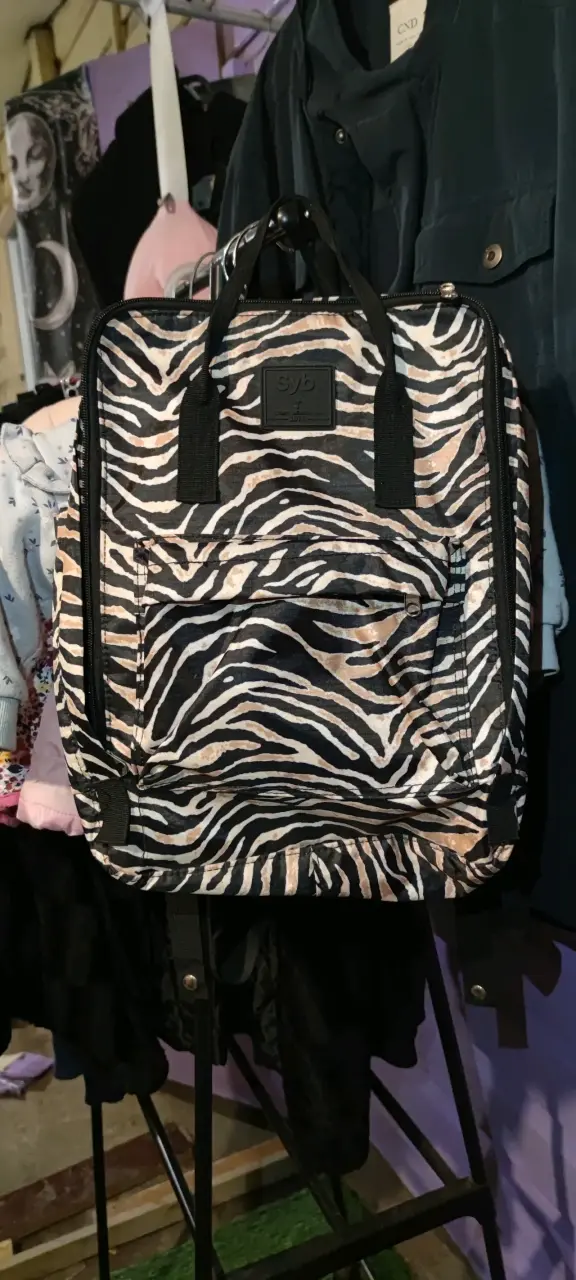 Mochila estampado cebra SYB
