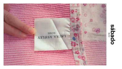 Set de 2 bajadas de cama rosas con mariposas - miniatura 4