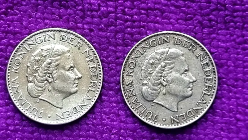 Dos monedas de Plata, Países Bajos. - 1
