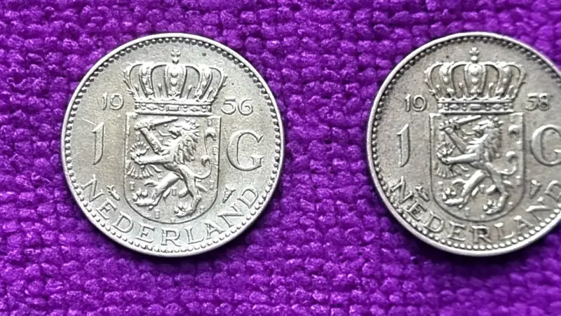 Dos monedas de Plata, Países Bajos. - 2
