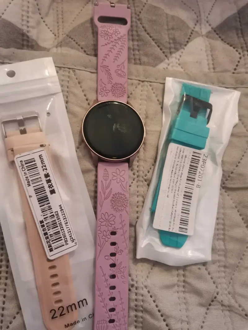 Reloj inteligente con correa floral rosa - 2