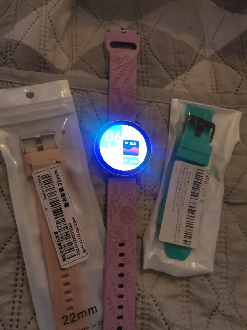 Reloj inteligente con correa floral rosa - 5