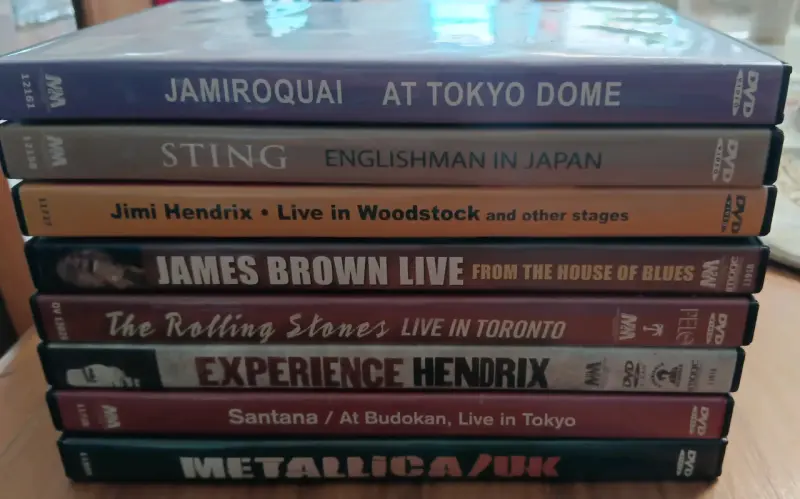 Colección de DVDs de conciertos en vivo