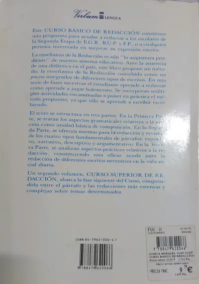 Libro Curso Básico de Redacción Editorial Verbum - miniatura 2