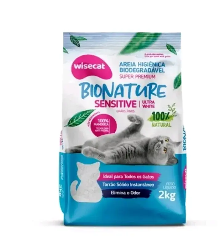 Arena de Yuca biodegradable para gatos Wisecat - 1