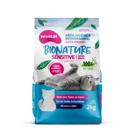 Arena de Yuca biodegradable para gatos Wisecat - miniatura 1