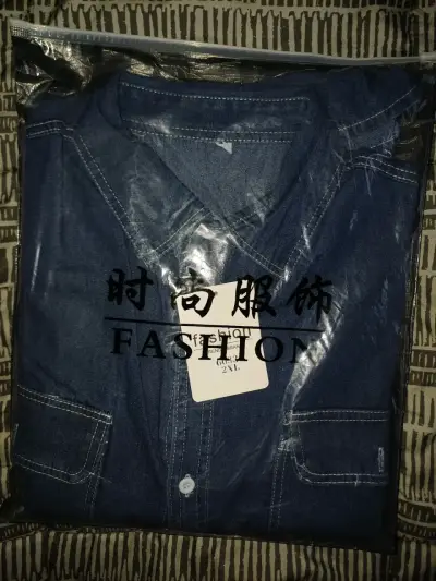 Camisa de mezclilla azul NOSIJATDN 2XL - miniatura 3
