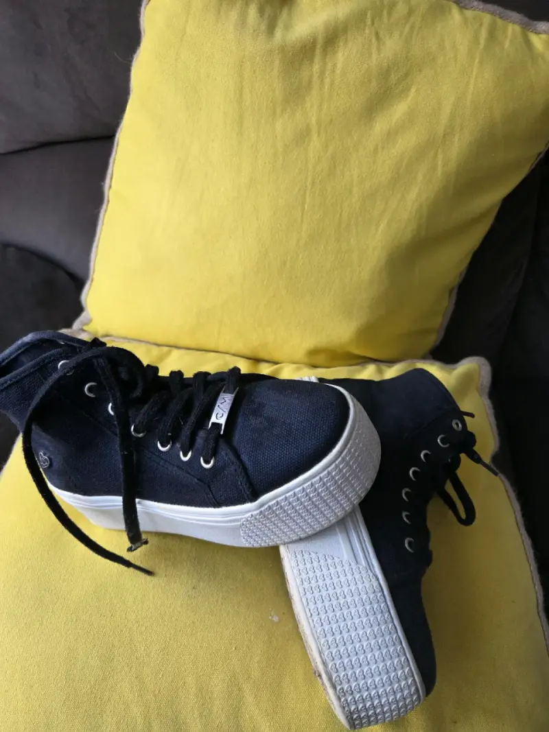 Zapatillas negras con plataforma alta - 3