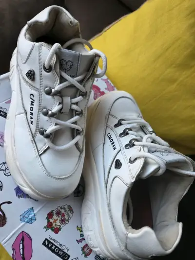 Zapatillas blancas de plataforma C/Moran - miniatura 4