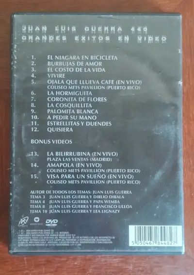 DVD Juan Luis Guerra Grandes Éxitos en Video - miniatura 3
