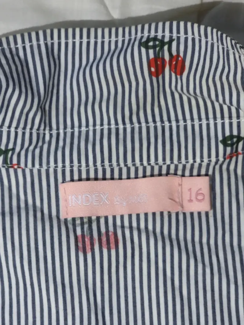 Camisa de rayas con cerezas para niña talla 16 - 3