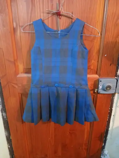 Vestido escocés azul para mujer - miniatura 2