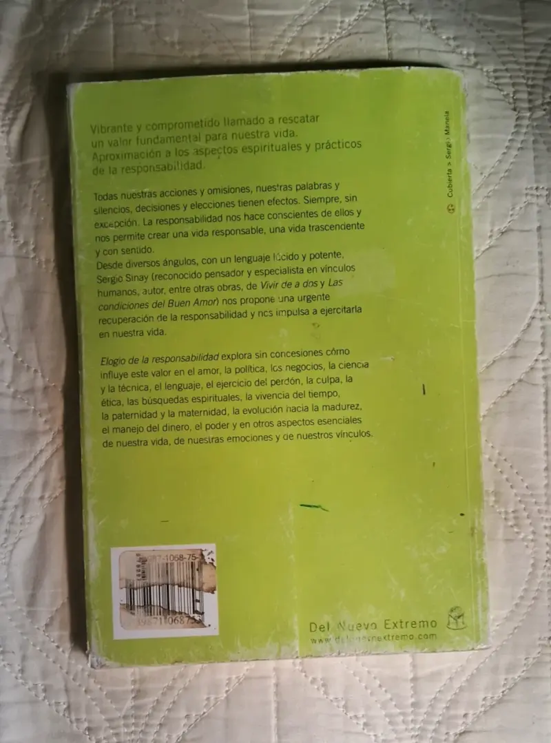Libro Elogio de la Responsabilidad de Sergio Sinay - 3
