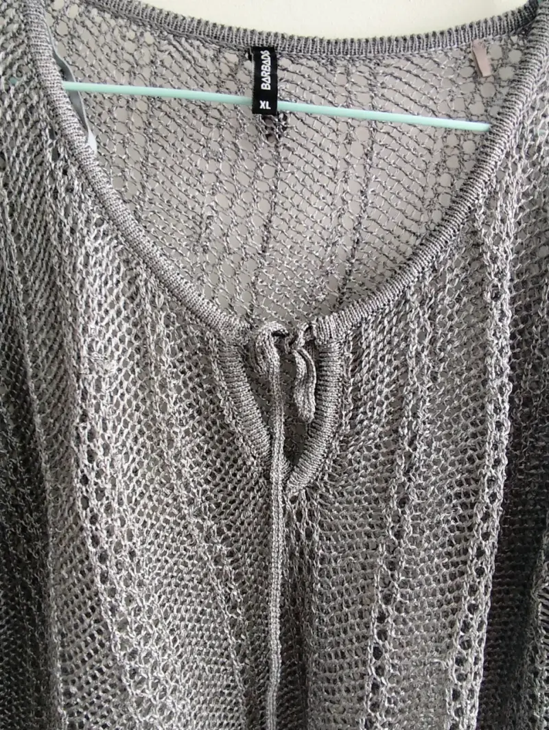 Suéter de punto gris Babados talla XL - 2