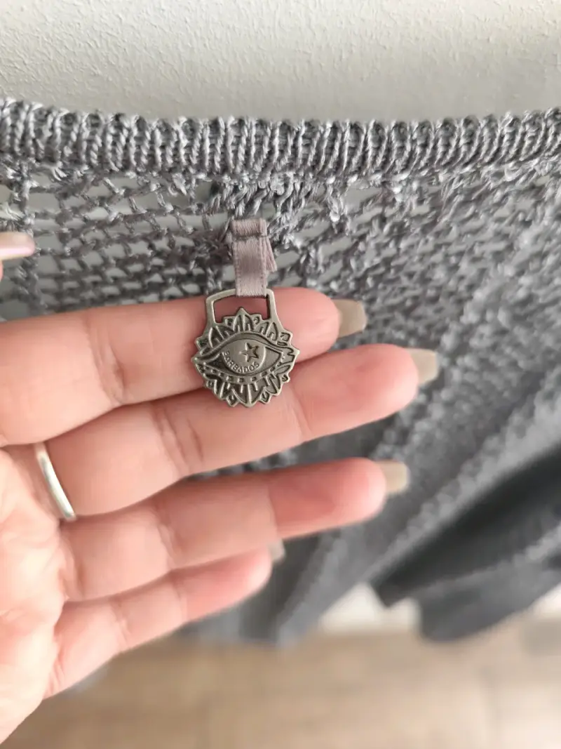 Suéter de punto gris Babados talla XL - 4