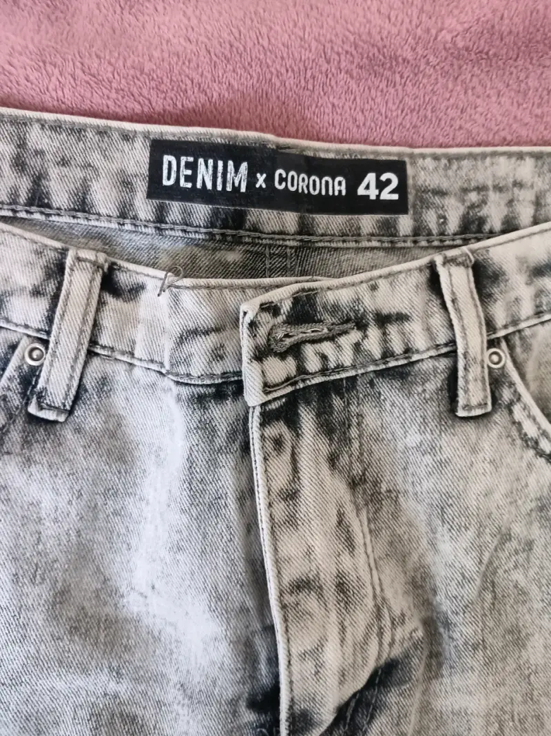 Jeans de mezclilla gris para mujer talla 42 - 2