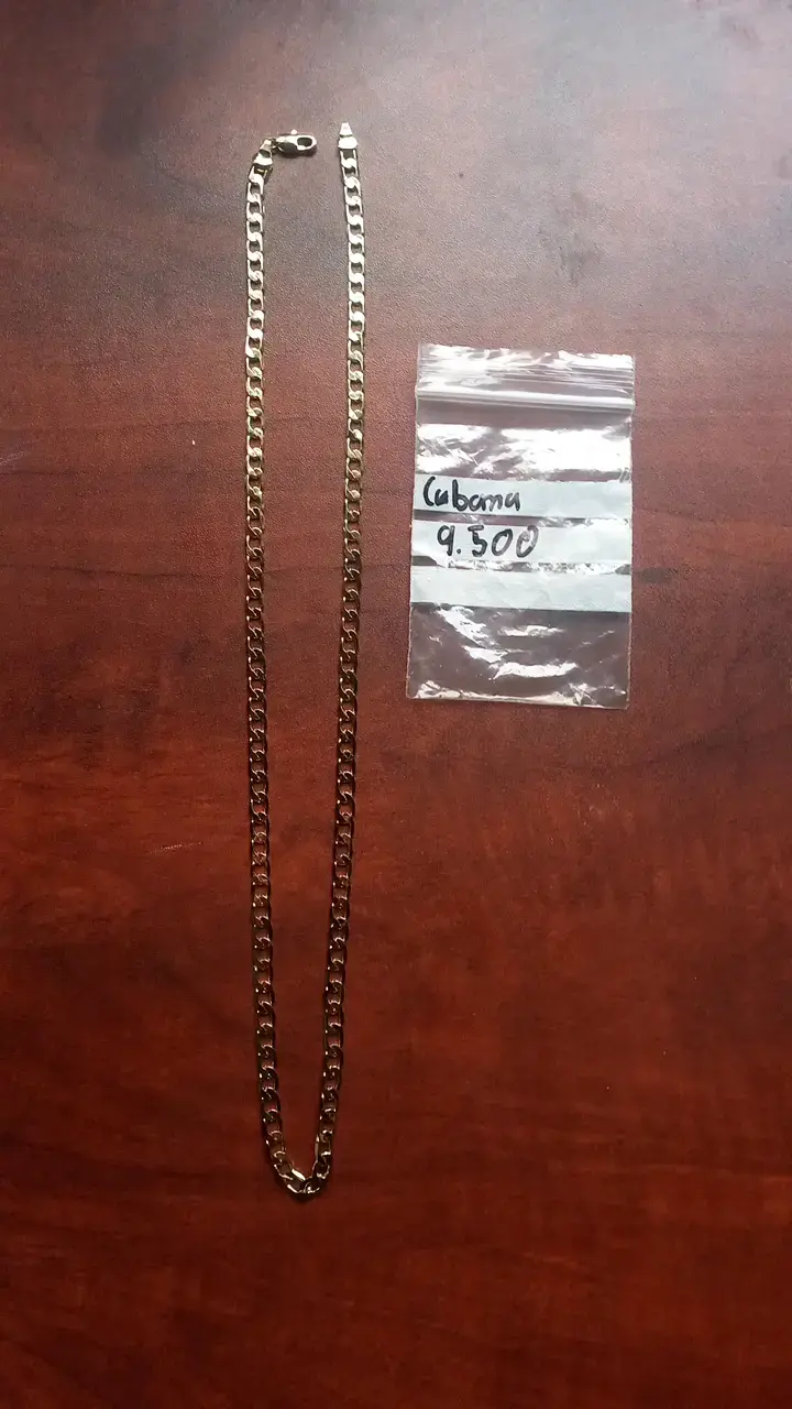 Cadena de oro laminado 14k estilo cubano