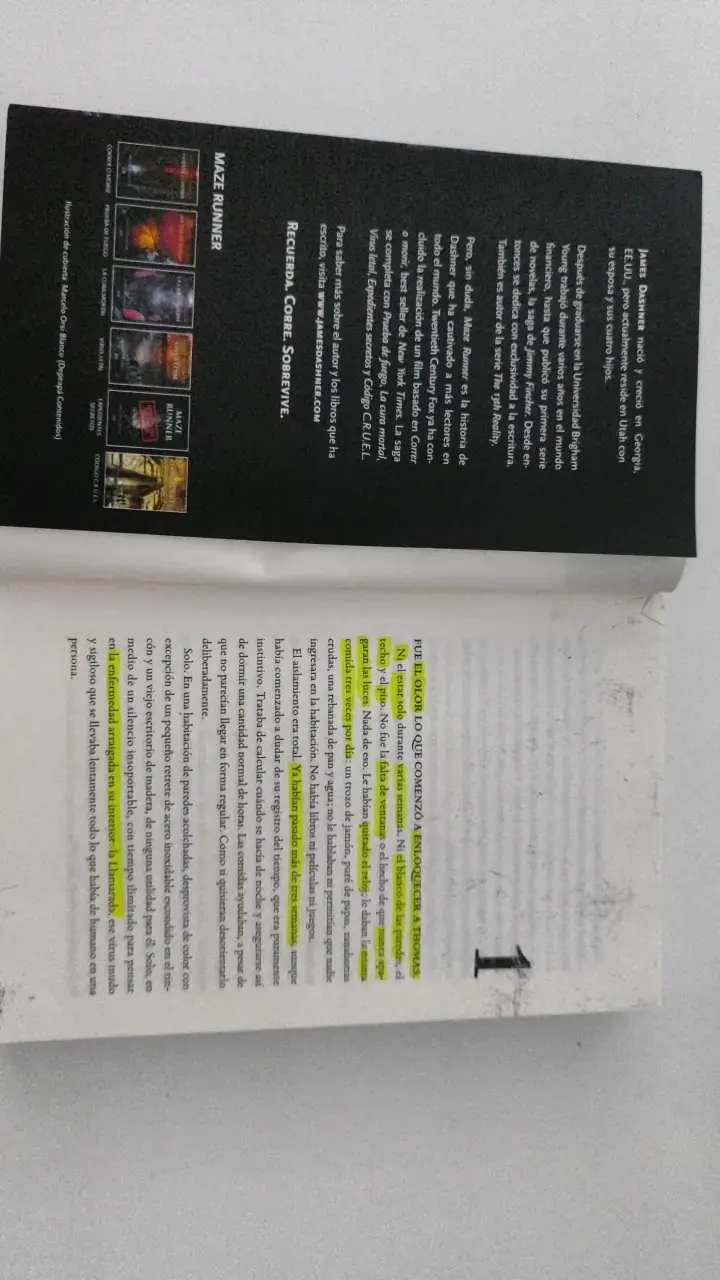 Libro Maze Runner: La Cura Mortal de James Dashner - 2