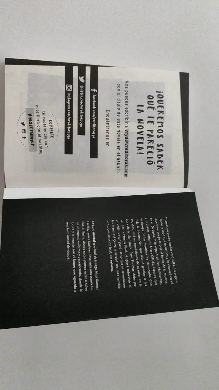 Libro Maze Runner: La Cura Mortal de James Dashner - 3