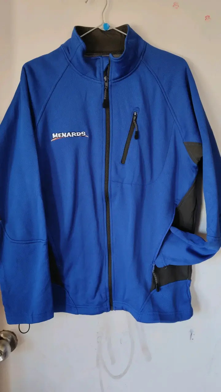 Chaqueta polar azul Menards con cierre