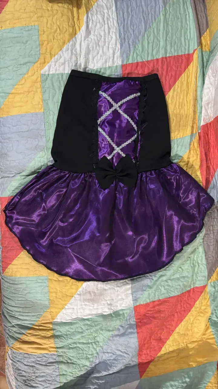 Disfraz de perro morado y negro - 1