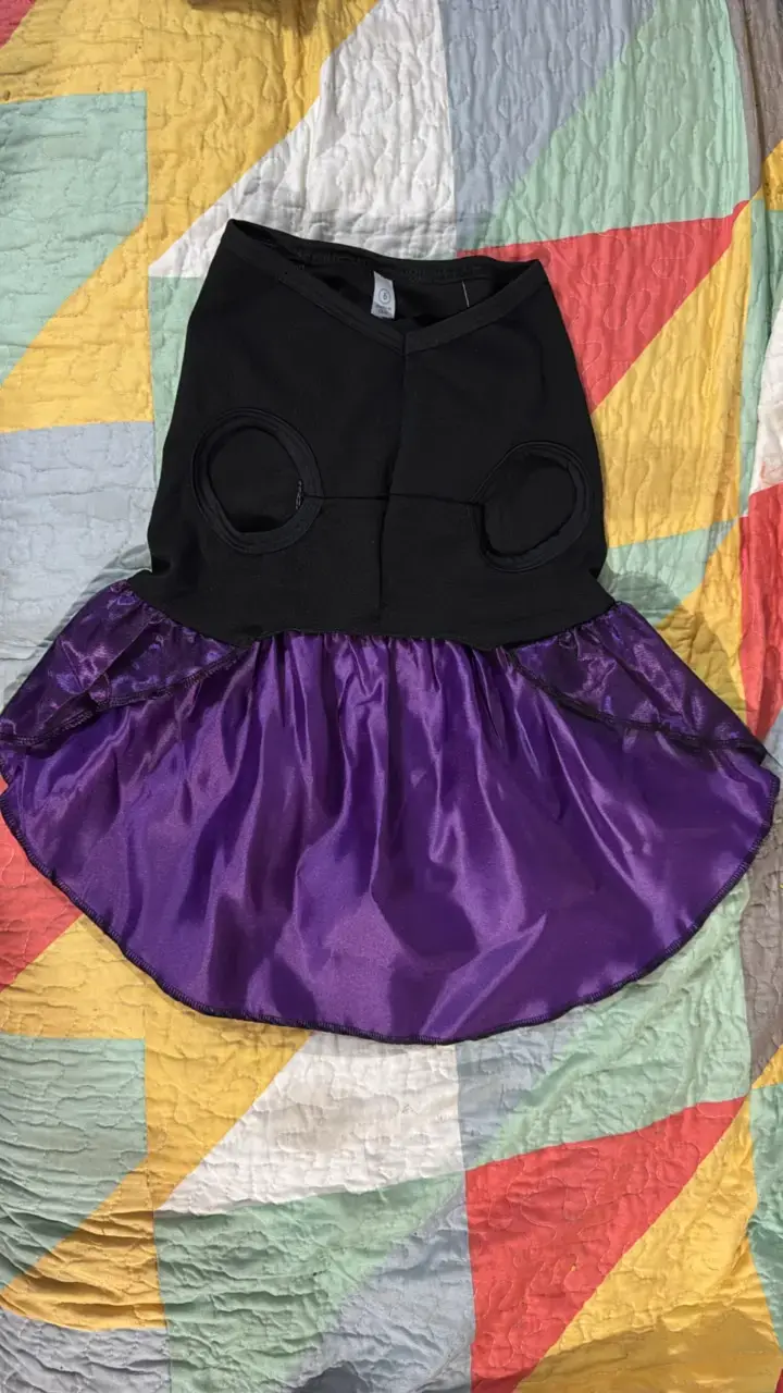 Disfraz de perro morado y negro - 2