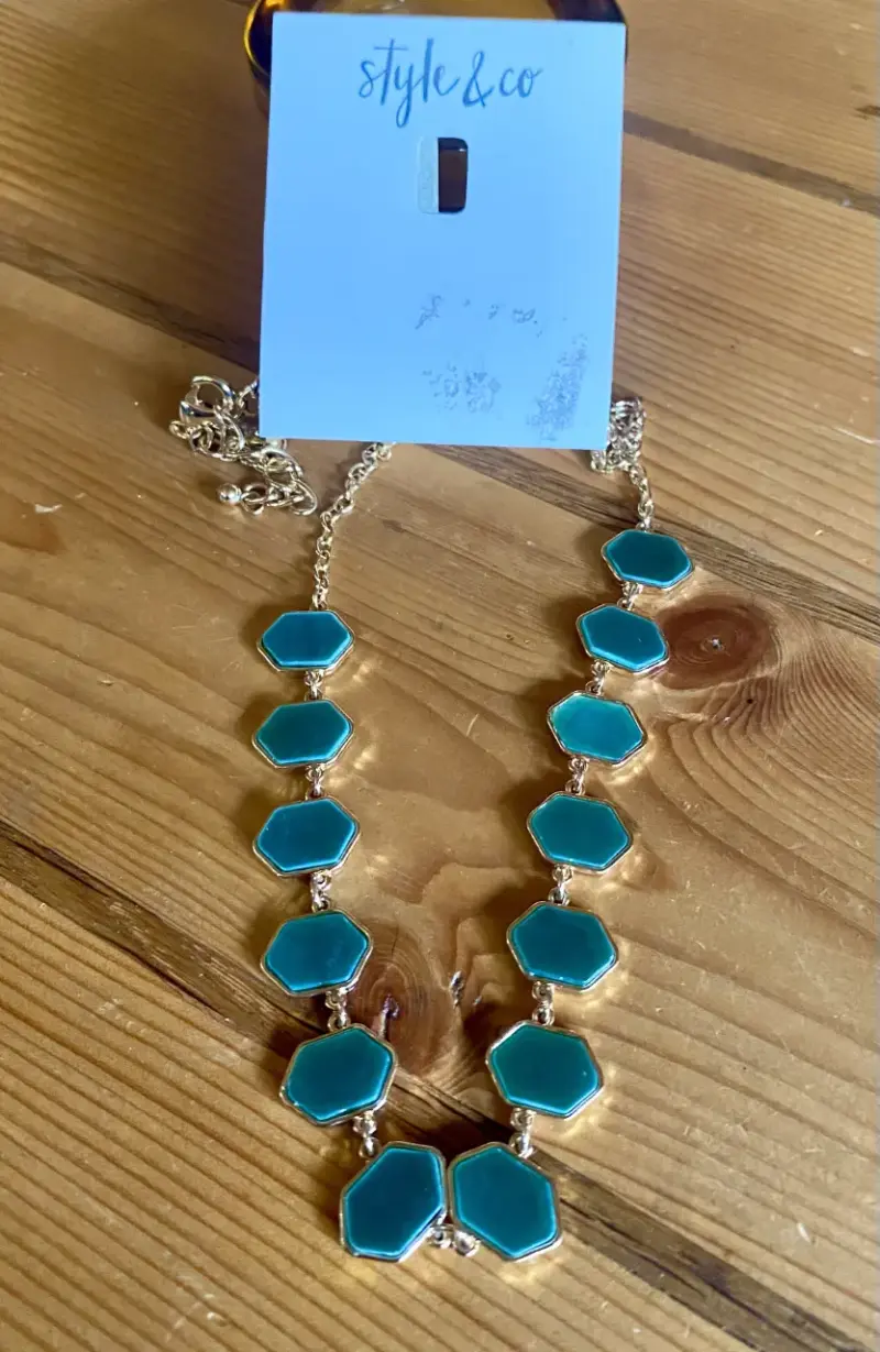 Collar de piedras verdes estilo elegante - 3